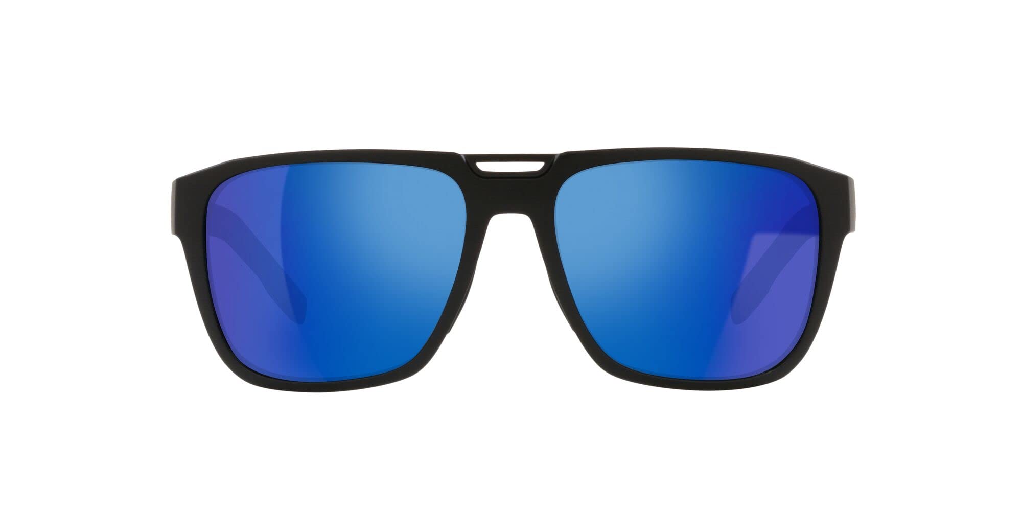 Native Men's Mammoth Square Sunglasses, Matte Black/Polarized Blue Reflex, 57 mm