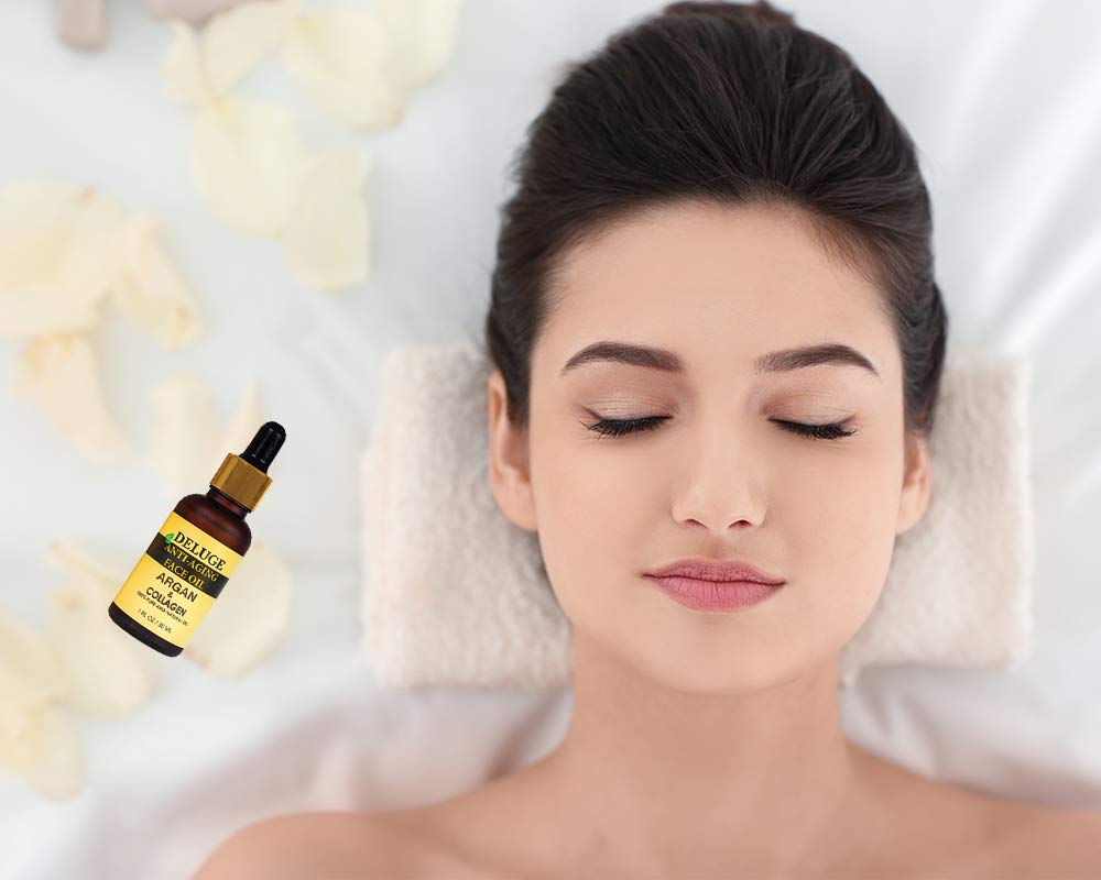 COLLAGEN FACE OIL WITH ARGAN OIL 100% NATURAL – FINE LINES, WRINKLES, ANTI- AGING FACIAL OIL. SMOOTHING AND FIRMING SKIN CARE TREATMENT, NATURE’S MOST POTENT BOTANICAL INGREDIENTS