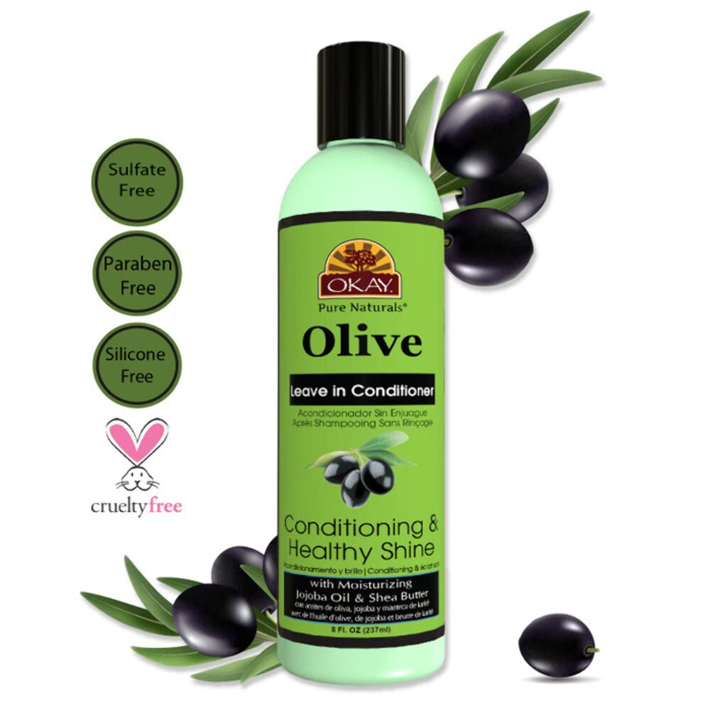 OKAY Olive Oil Leave In Conditioner, 8 Fluid Ounce
