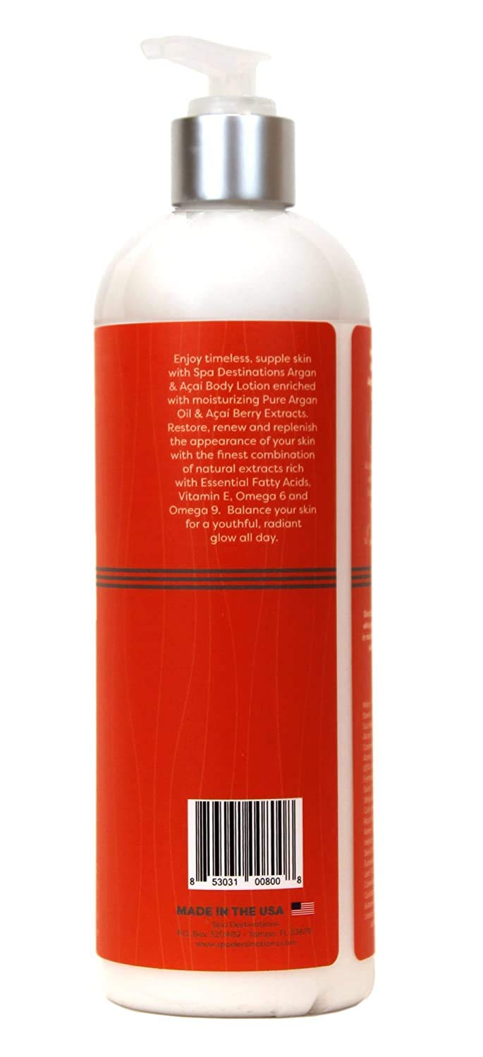 Spa Destinations Argan & AÃƒ§aÃƒ­ Moisturizing Body Lotion 16 Ounce