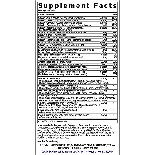 New Chapter Women's Multivitamin, Every Woman's One Daily 40+, Fermented with Probiotics + Vitamin D3 + B Vitamins + Organic Non-GMO Ingredients - 24 Count