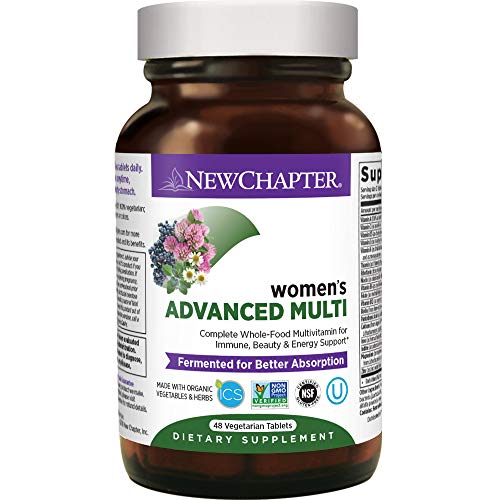 New Chapter Women's Multivitamin, Every Woman, Fermented with Probiotics + Iron + Vitamin D3 + B Vitamins + Organic Non-GMO Ingredients - 48 ct
