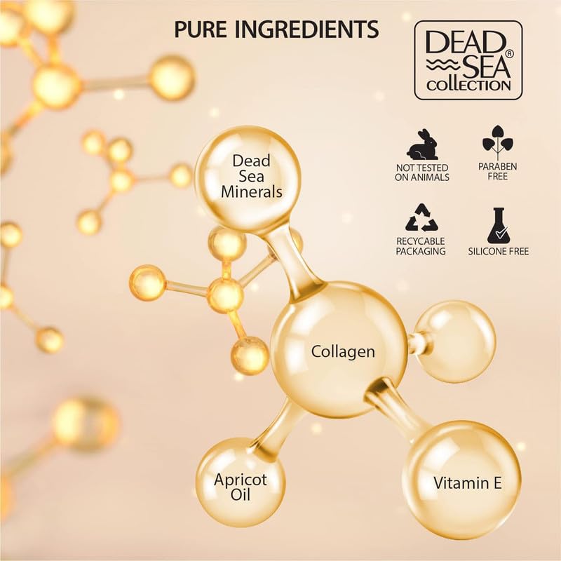 Dead Sea Collection Collagen Serum for Face - Anti-Wrinkle Hydration Facial Serum - Smooth and Moisturized Skin - Enriched with Dead Sea Minerals and Vitamins - 1.01 fl.oz