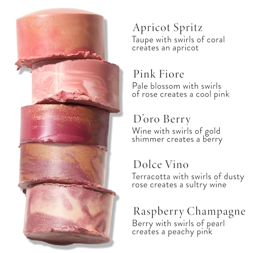 LAURA GELLER NEW YORK Italian Marble Blush Makeup Stick | Cream Finish Marbleized Blush for Cheeks, D'oro Berry