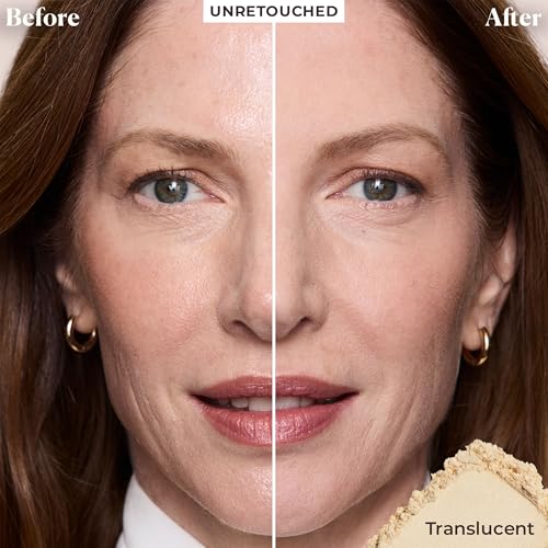 Laura Mercier Translucent Loose Setting Powder, 24HR Shine Control, Infused with Vitamins C + E, Soft Matte Finish, Normal to Oily Skin, 4 Shades for Virtually All Skin Tones, Holiday Gift Set