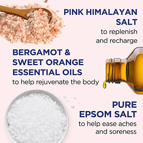Dr Teal's Restore & Replenish Pure Epsom Salt & Essential Oils Pink Himalayan Mineral Soak 48 oz
