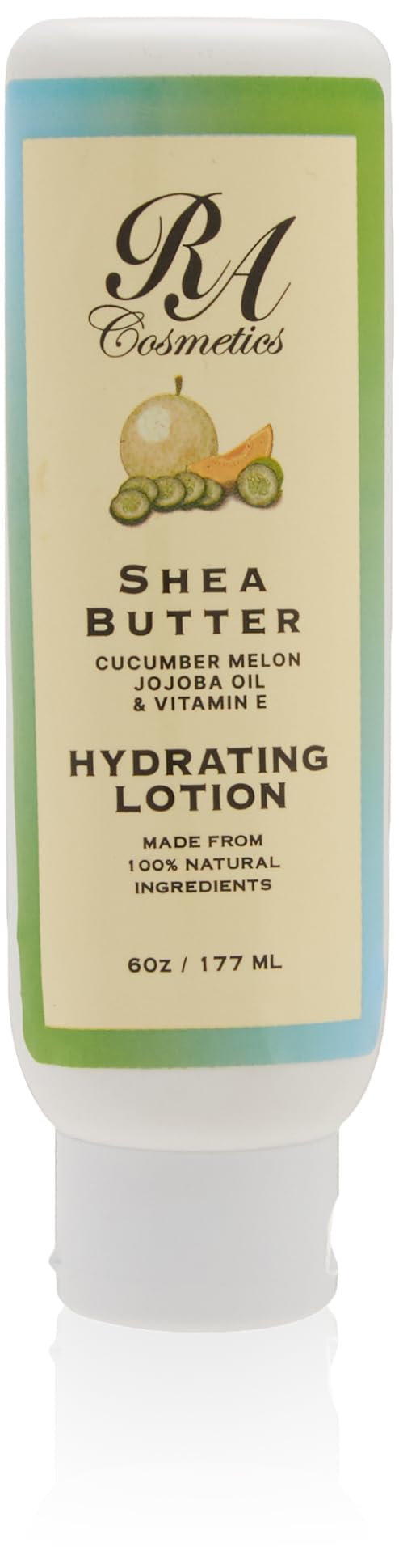 RA COSMETICS Shea Butter Body Lotion with Cucumber Melon & Jojoba Oil Hand & Body Moisturizer with Vitamin E 6 oz