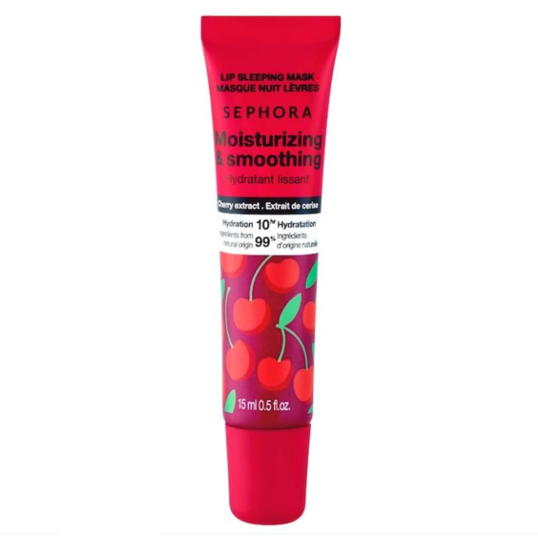 Sephora Collection Moisturizing & Smooth Lip Sleeping Mask - Cherry - 0.5 fl oz / 15 mL, Red