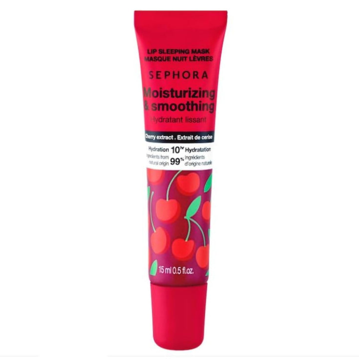 Sephora Collection Moisturizing & Smooth Lip Sleeping Mask - Cherry - 0.5 fl oz / 15 mL, Red
