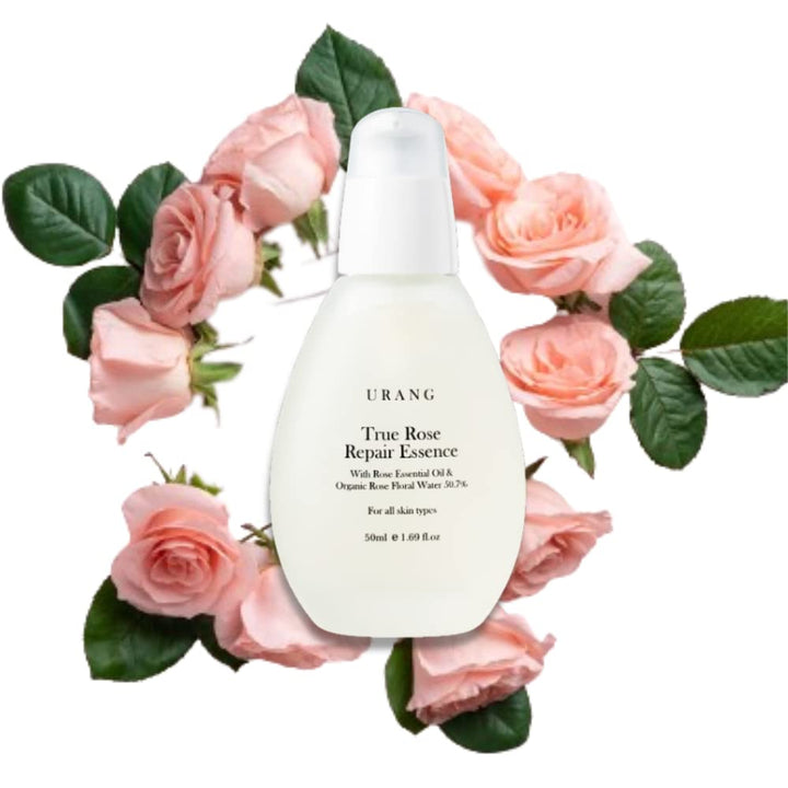 URANG True Rose Repair Essence - 50ml | 57.75% Organic, EWG Verified | Ideal for sensitive, irritated, and red skin | Soothing, Hydrating, Repairing, Nourishing