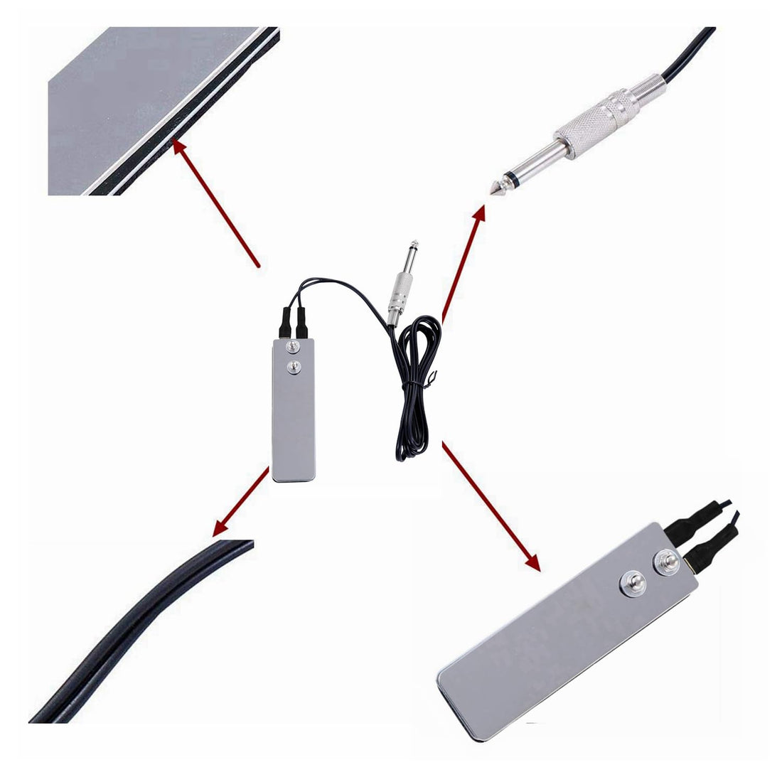 Tattoo Foot Pedal Switch,Mini Flat Stainless Steel Pedal Tattoo Machine Metal Tattoo Power Switch Tattoo Power Supply For Tattoo Power Machine Guns Tattoo Kits Tattoo Supplies