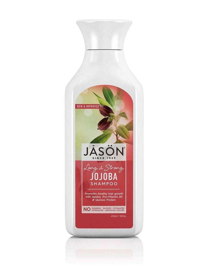Jason Jojoba Long and Strong Shampoo and Conditioner Bundle With Jojoba Seed Oil, Aloe Vera, Vitamin B5 and Wheat Protein, 16 oz. and 16 oz. Each