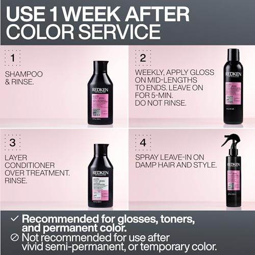Redken Acidic Color Gloss Sulfate-Free Shampoo | For Color-Treated Hair | Helps Prolong Hair Color and Add Shine | Smooth, Glossy Finish