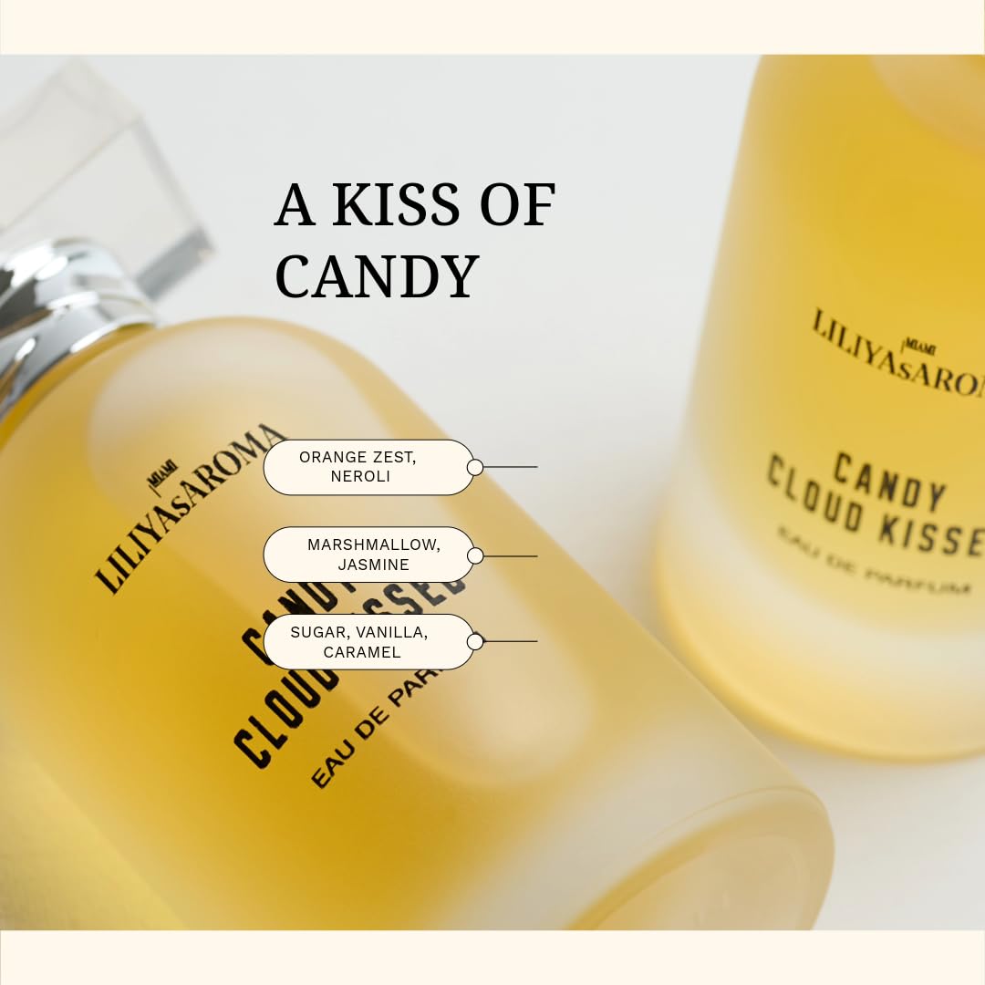 Candy Cloud Kissed Eau de Parfum for Women | Sweet and Playful Fragrance with Orange Blossom, Sugar & Vanilla | Long-Lasting Gourmand Perfume, 3.4 Fl Oz