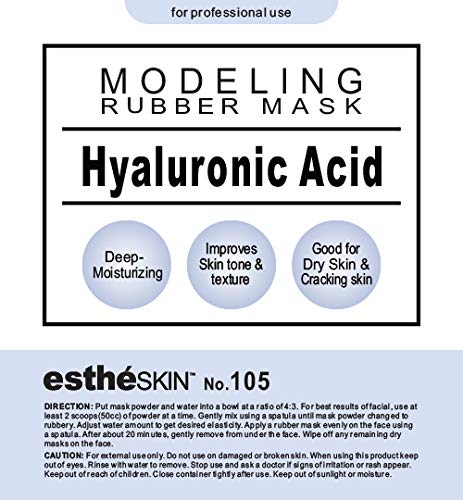 estheSKIN No.105 Hyaluronic Acid Modeling Mask Powder for Professional Facial Treatment, 35 Oz.
