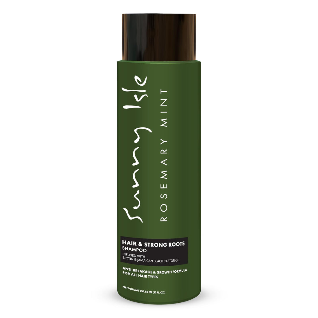 Sunny Isle Rosemary Mint Hair & Strong Roots Shampoo 12oz | Anti-Breakage & Growth Formula | Infused with Biotin & Jamaican Black Castor Oil | All Hair Types