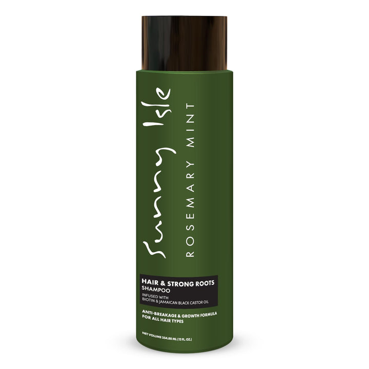 Sunny Isle Rosemary Mint Hair & Strong Roots Shampoo 12oz | Anti-Breakage & Growth Formula | Infused with Biotin & Jamaican Black Castor Oil | All Hair Types