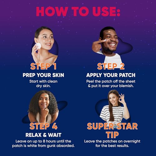 LivaClean 240 CT Superstar Pimple Patches Galaxy Edition w/Salicylic Acid & Tea Tree Oil - Pimple Patches Cute, Acne Patch for Face, Hydrocolloid Acne Patch
