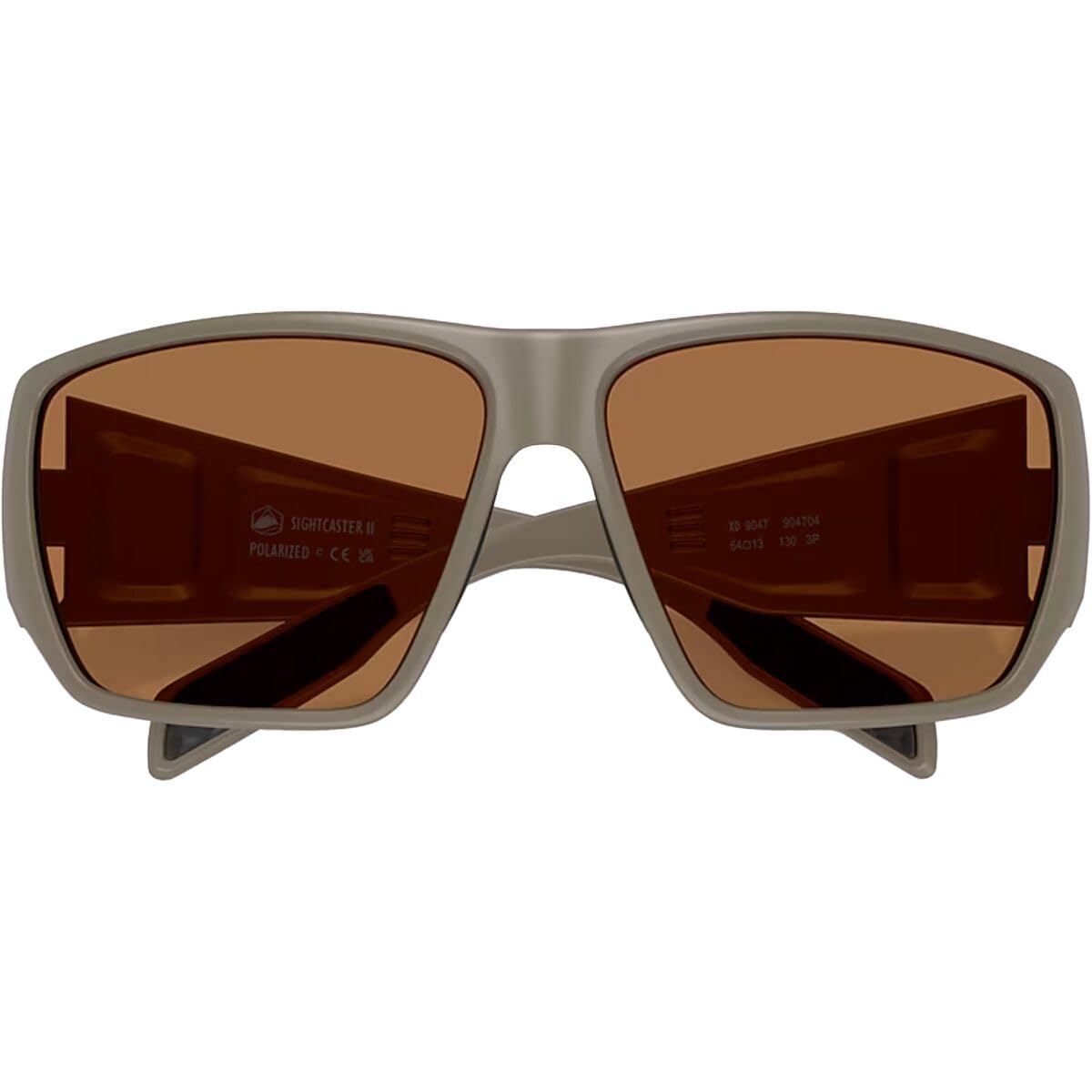 Native Eyewear Men's XD9047 Sightcaster II Rectangular Sunglasses, Matte Desert Tan/Brown Polarized, 64 mm