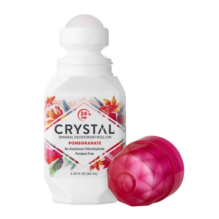 CRYSTAL essence Mineral Deodorant Roll-On - Pomegranate (2.25 fl oz) - 12 Pack