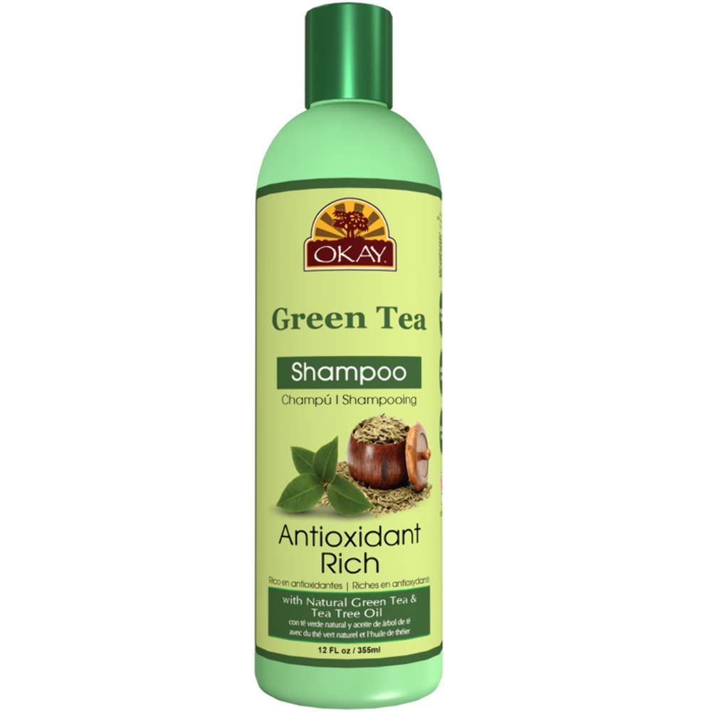 Okay Green Tea Nourishing Antioxidant Rich Shampoo, 12 Ounce