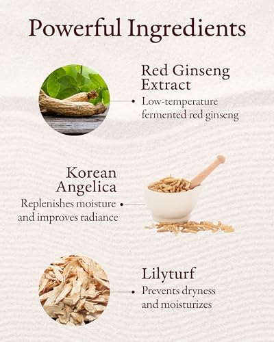 Sooryehan Boyun Luxury Korean Skin Care Gift Set (5.24 fl oz) - Red Ginseng Toner, Emulsion, Cleansing Foam & Moisturizer Cream by LG Beauty