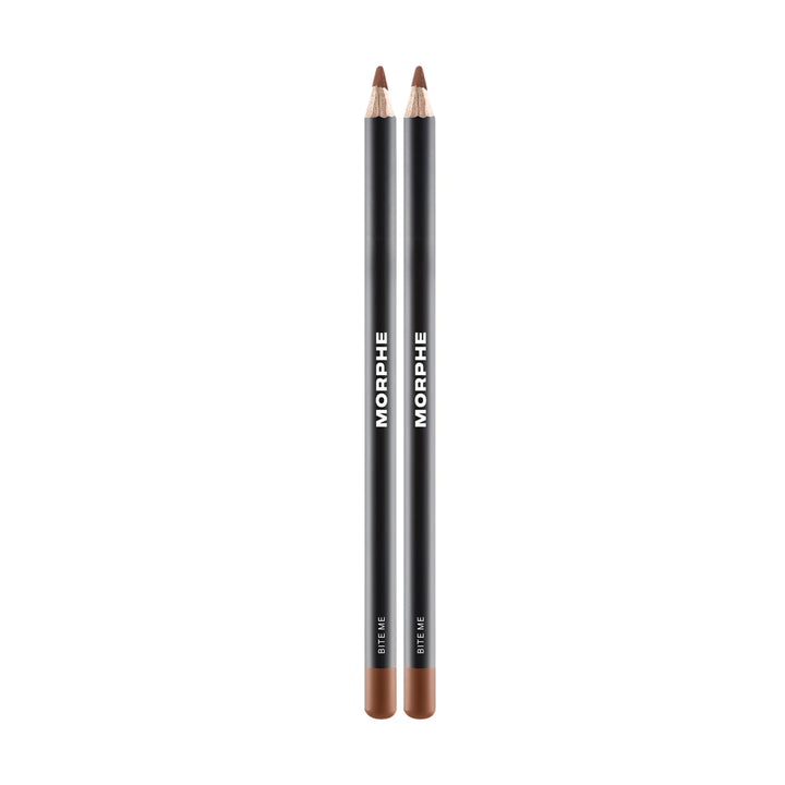Morphe Color Pencil Bundle - Cream Lip Liner Pencil with a Zero-Tugging Formula - Effortlessly Lines, Defines & Shapes Lips - Bite Me (2 Count)