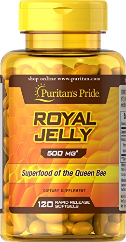 Puritan's Pride Royal Jelly 500 mg-120 Softgels (Packaging May Vary)