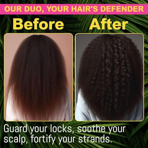 Batana Oil Shampoo and Conditioner Set | Raw Organic Batana Oil for Hair Growth | Clarifying & Thickening Treatment for Thinning Hair | Shampoo and Conditioner for Men & Women