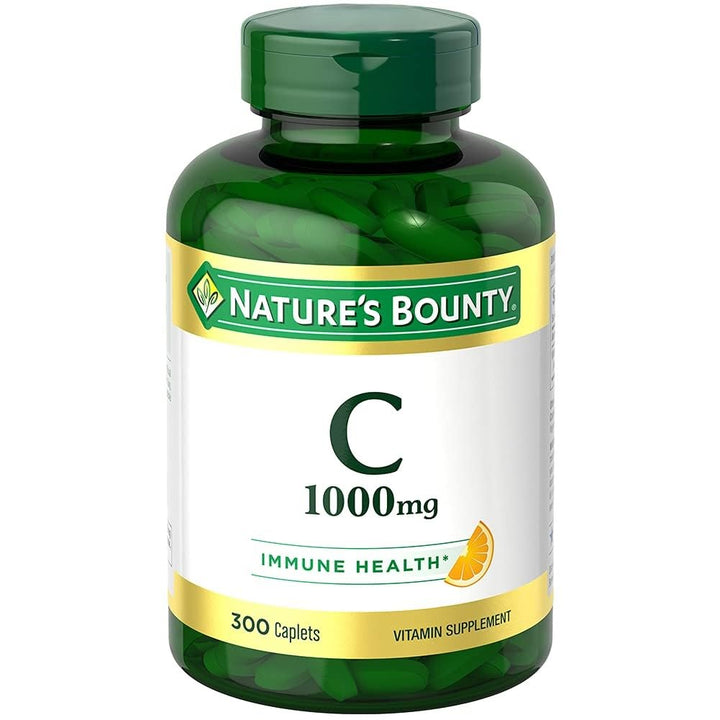 Nature's Bounty Vitamin C 1000mg, Supports Immune and Antioxidant Health, Vitamin C Supplement, 1 Per Day, 300 Vegetarian Caplets