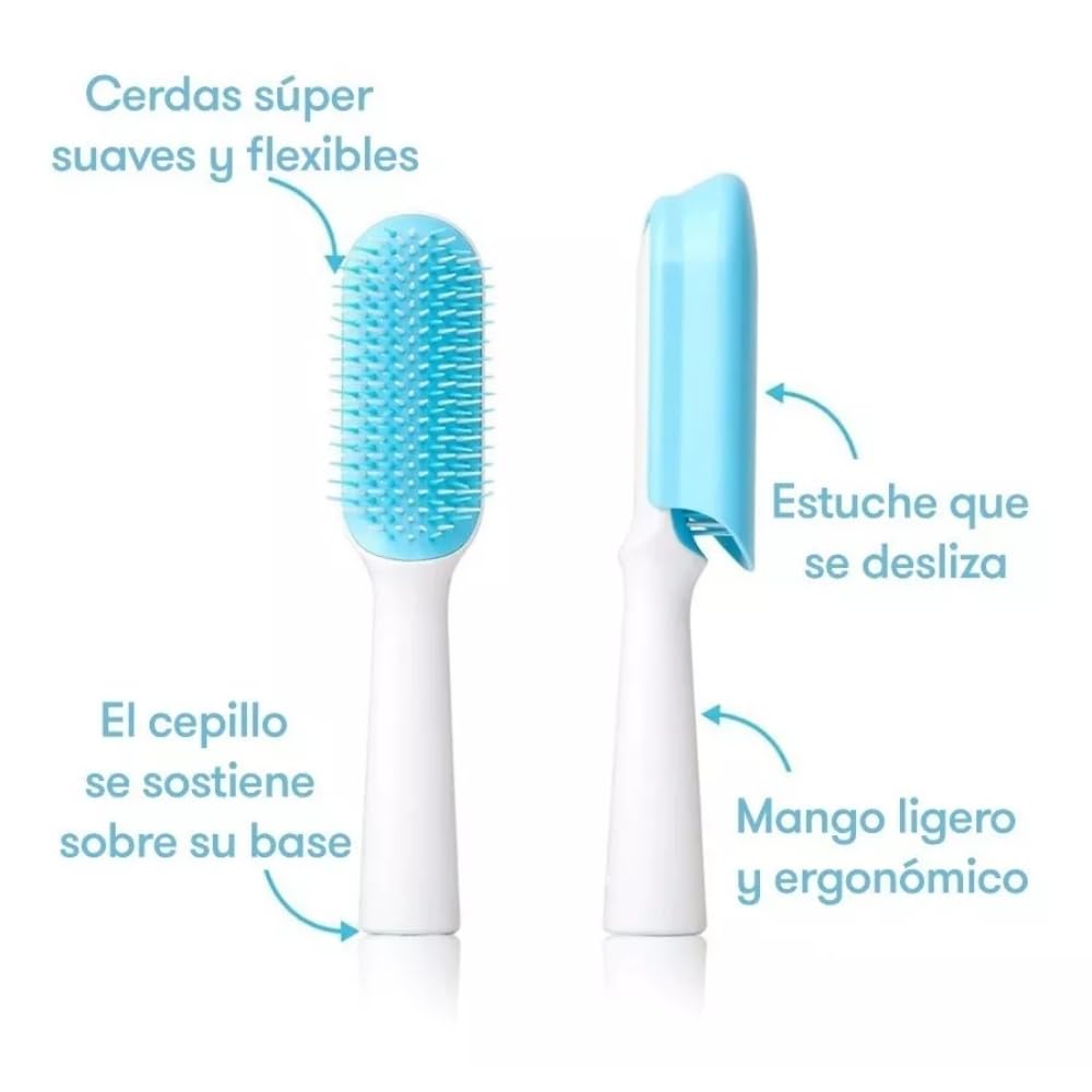 FridaBaby Fine or Straight Hair Detangling Kids Brush, Detangles Knots Without Tears or Breakage, Comb Teeth and Bristle Design