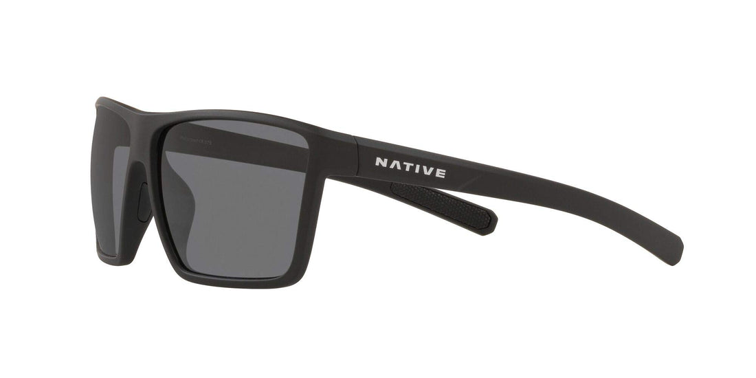 Native Eyewear XD9023 Wells XL Sunglasses, Matte Black/Grey, 64mm