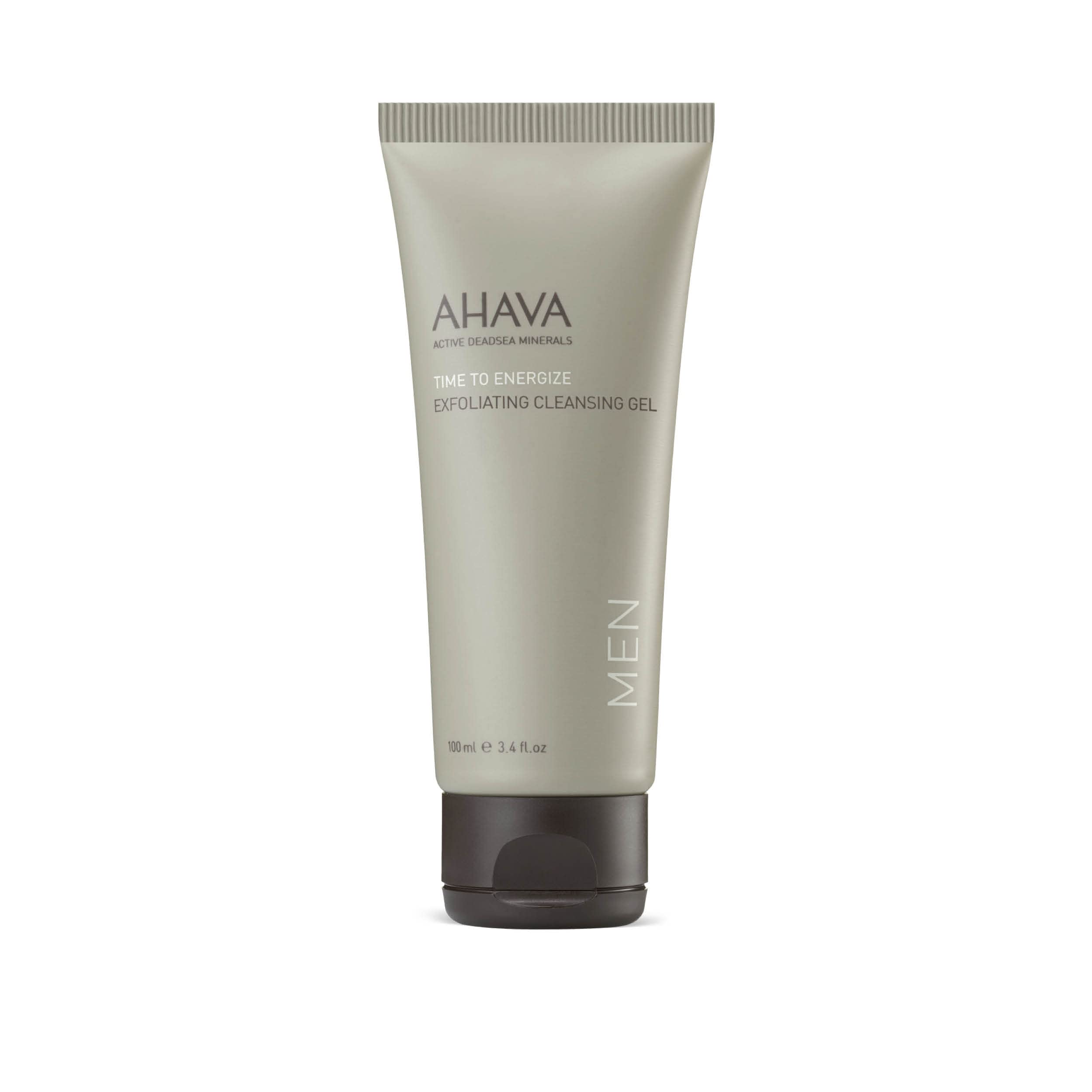 AHAVA Men's Exfoliating Cleansing Gel - Helps Against Clogged Pores, Smoothes & Cleans, Refreshes & Energizes the Skin with exclusive Osmoter & antioxidant botanic complex: G-Force, 3.4 Fl.Oz