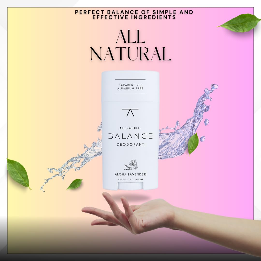 BALANCE All Natural Deodorant (Aloha Lavender) - for Women and Men