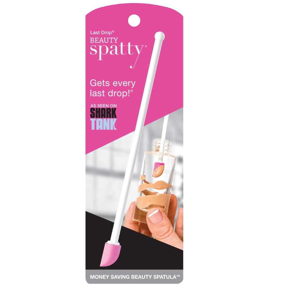 The Spatty - Last Drop Spatula, Stocking Stuffer - Kitchen, 6, Pink, Reusable, Flexible, As Seen On Shark Tank