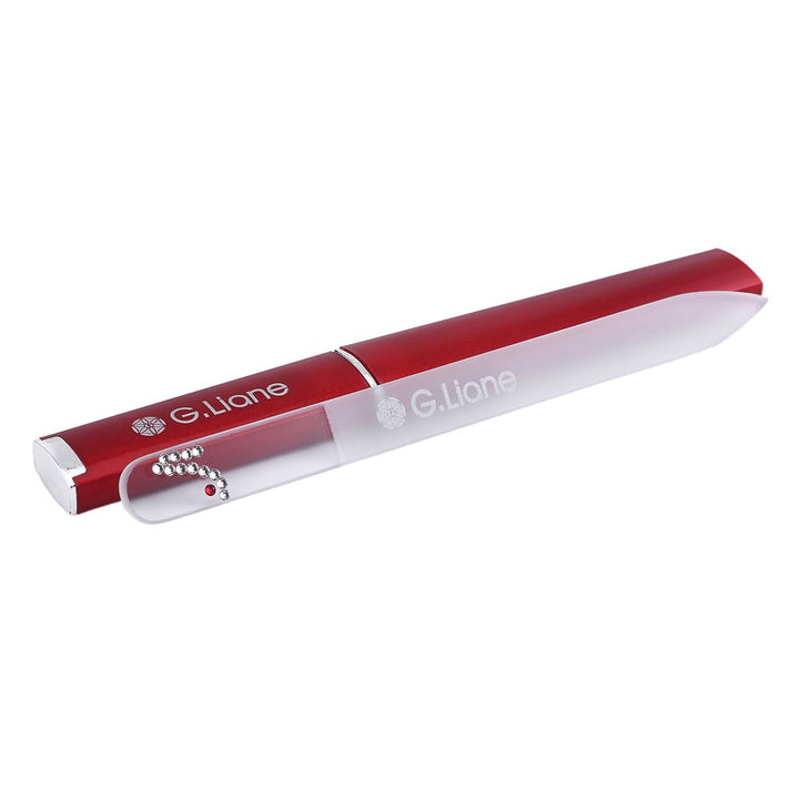Crystal Nail File With Austria Crystals – G.Liane Professional Nail File In Case Manicure Pedicure Kit For Natural Nails Acrylic Nails Gels Nails Manicure Tools For Home And Salon (Red Highheel)