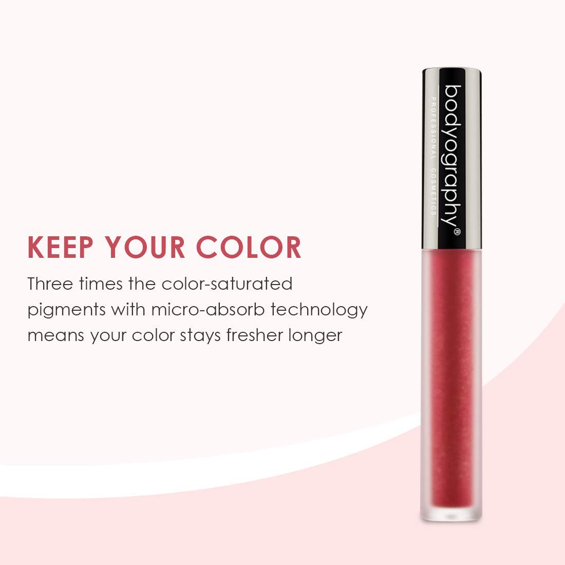 Bodyography Bodyography Metallic Liquid Lipstick (Strawberry): Bright Red Salon Makeup Long-Wearing Lipstick w/Sheen | Vegan, Gluten-Free, Cruelty-Free, Paraben-Free