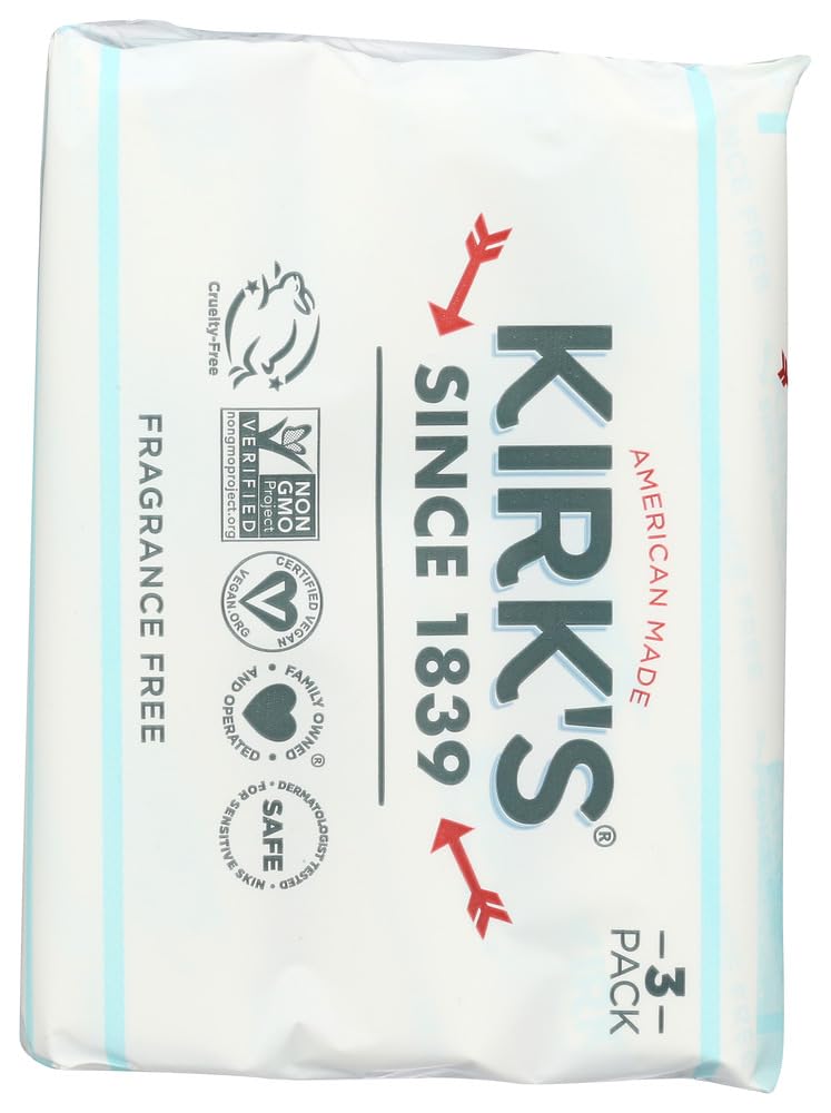 Kirks Soap Bar 3pk Frag Free