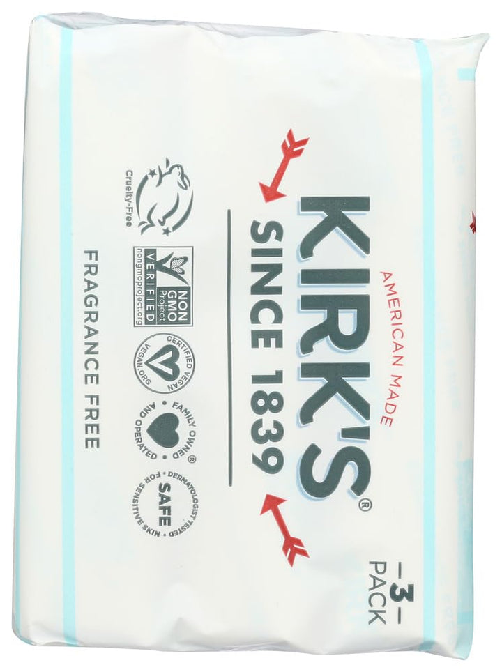 Kirks Soap Bar 3pk Frag Free