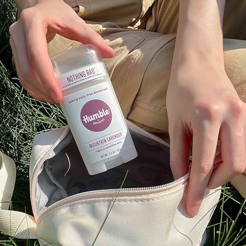 HUMBLE BRANDS Aluminum-Free Deodorant, Vegan and Cruelty- free, Formulated for Sensitive Skin, Mountain Lavender, 2.5 Ounce (Pack of 1)