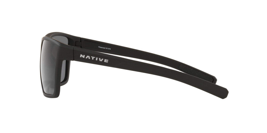 Native Eyewear XD9023 Wells XL Sunglasses, Matte Black/Grey, 64mm