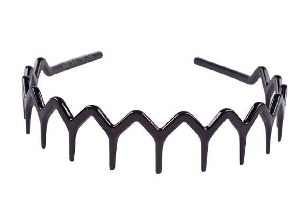 4Pcs Comfortable Shark Tooth Comb Headband Zigzag Hair Band Toothed Headband Women Men Girls Hair Accessory (A#)