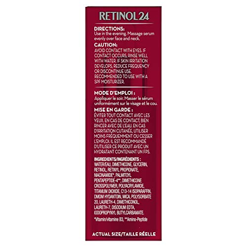 Olay Retinol 24 MAX Night Smoothing Serum, Fragrance – Free, 1.3 Oz