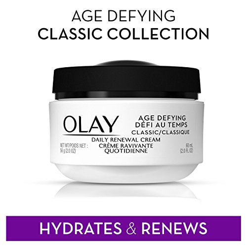 Olay Age Defying Classic Daily Renewal Cream, Face Moisturizer, 2 Oz (Pack of 3)