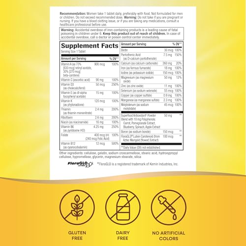 Nature's Way Alive! Women’s Complete Multivitamin, Supports Energy Metabolism and Hair, Skin & Nails, Superfood Antioxidants, B-Vitamins, 50 Tablets (Packaging May Vary)