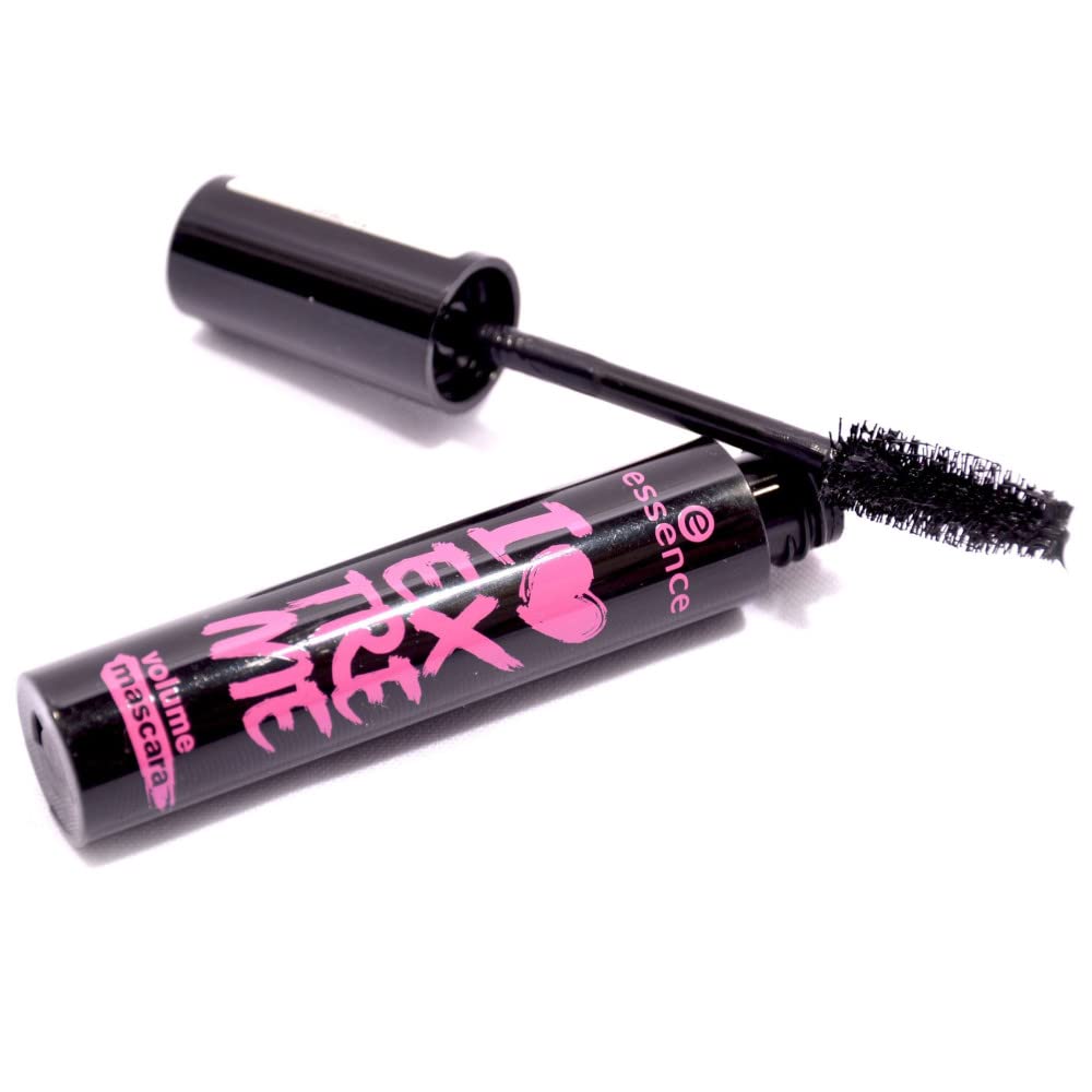 essence | I Love Extreme Volume Mascara (Pack of 1) | Flake Free, Intense & Dramatic Volume | Vegan & Cruelty Free