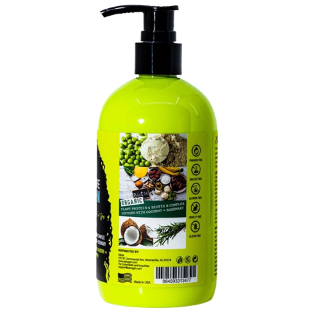 Esha Girl Natural 3C & 4C Curl Shampoo - Customized Care for Distinctive Curls, Gentle, Cruelty Free, Plant Based Nourishment - Captivating Tropical Ocean Scent - Embrace Healthy, Vibrant Hair | 12 Oz