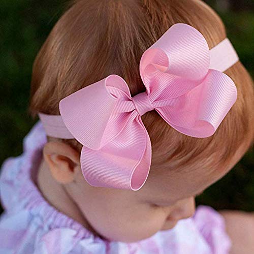 CÉLLOT Baby Girls Headbands Grosgrain Ribbon 4.5 Hair Bows Headband Big Bow Hair Bands for Toddler Pack of 30