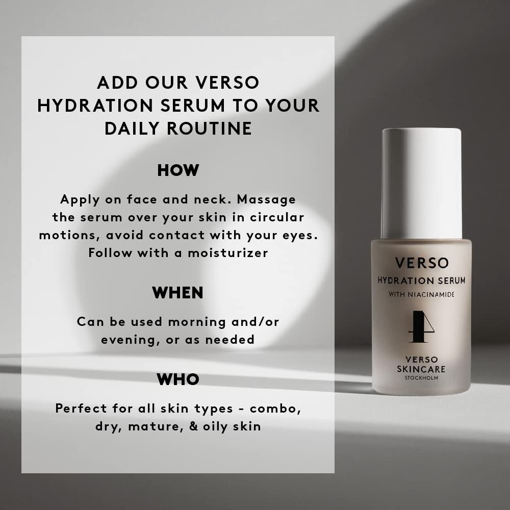 Verso Skincare Hydration Serum With Niacinamide By Verso for Women - 1.01 Oz Serum, 1.01 Ounce