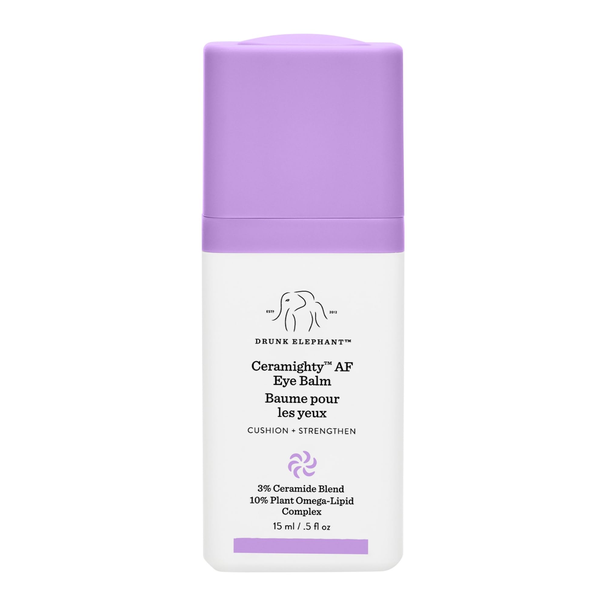 Drunk Elephant Ceramighty AF Eye Balm - 15 ml/.5 fl oz - Moisturizing Eye Cream - Clean Clinical Skincare - Cruelty-Free - Dermatologist-Tested - Free of Essential Oils, Silicones, and Fragrance